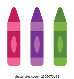 Crayons Flat Icon Design For Personal nad Commercial Use