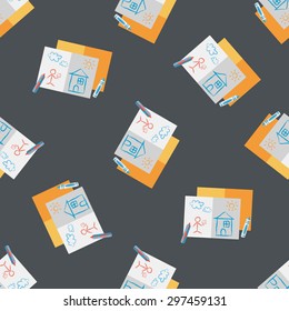 crayons flat icon,eps10 seamless pattern background