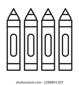 Crayons Icon Design For Personal And Commercial For Personal And Commercial Use