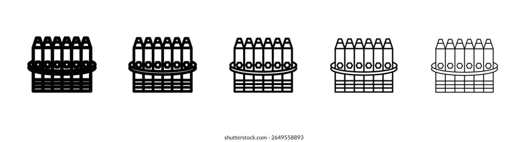 Buntstifte Symbol flache einfache Umrisslogo