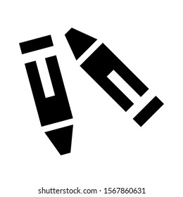 crayons icon isolated sign symbol vector illustration - high quality black style vector icons
