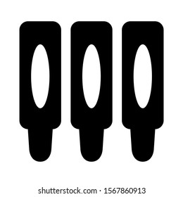 crayons icon isolated sign symbol vector illustration - high quality black style vector icons
