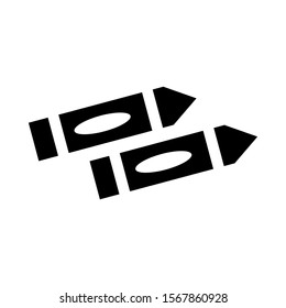 crayons icon isolated sign symbol vector illustration - high quality black style vector icons
