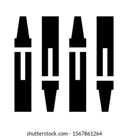 crayons icon isolated sign symbol vector illustration - high quality black style vector icons
