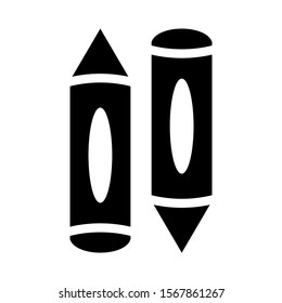 crayons icon isolated sign symbol vector illustration - high quality black style vector icons
