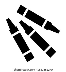 crayons icon isolated sign symbol vector illustration - high quality black style vector icons

