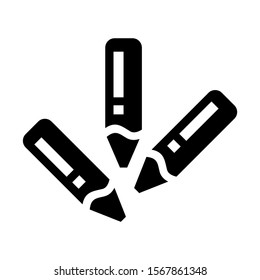 crayons icon isolated sign symbol vector illustration - high quality black style vector icons
