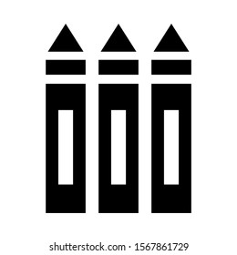 crayons icon isolated sign symbol vector illustration - high quality black style vector icons
