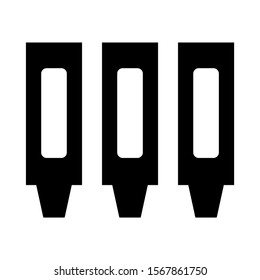 crayons icon isolated sign symbol vector illustration - high quality black style vector icons
