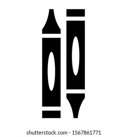 crayons icon isolated sign symbol vector illustration - high quality black style vector icons
