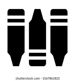crayons icon isolated sign symbol vector illustration - high quality black style vector icons

