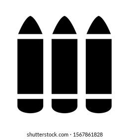 crayons icon isolated sign symbol vector illustration - high quality black style vector icons
