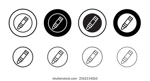 Crayons icon Outline vector for web ui
