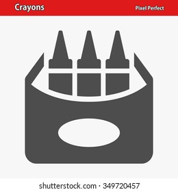 Crayons Icon. Professional, pixel perfect icons optimized for both large and small resolutions. EPS 8 format.