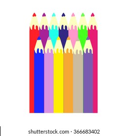 Crayons Icon. Professional, pixel perfect icons optimized for both large and small resolutions.