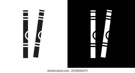 Crayons icon Vector flat thin line illustration
