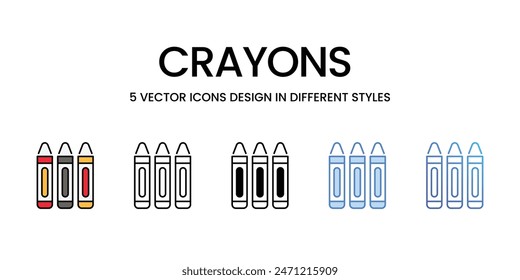 Stifte Icons Vektorgrafik Set Stock Illustration.