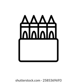 crayons iconVector illustration in black
