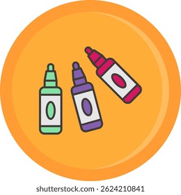 Crayons Line Vector Diseño de iconos