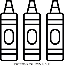 Crayons New Creative Icon Design Vector