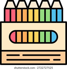 Crayones Nuevo Vector de diseño de iconos creativos