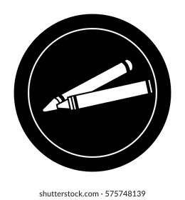 crayons school supply icon