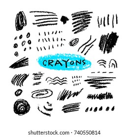 Crayons set black