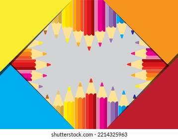 vector de fondo colorido con color de lápices