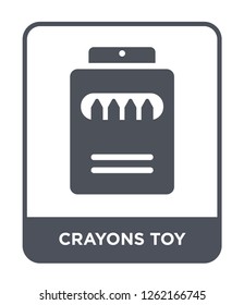 crayons toy icon vector on white background, crayons toy trendy filled icons from Toys collection, crayons toy simple element illustration
