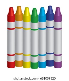 crayons in various colors arranged randomly