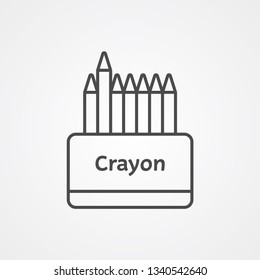 Crayons vector icon sign symbol