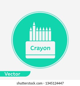 Crayons vector icon sign symbol