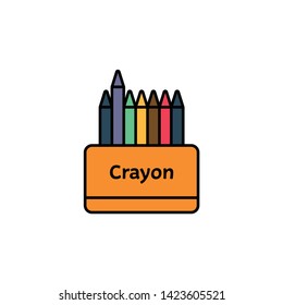 Crayons vector icon sign symbol