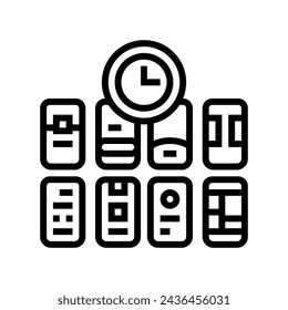 crazy 8s ux ui design line icon vector. crazy 8s ux ui design sign. isolated contour symbol black illustration