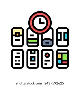 crazy 8s ux ui design color icon vector. crazy 8s ux ui design sign. isolated symbol illustration