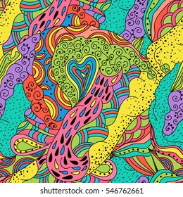 Crazy abstract zen-art seamless pattern