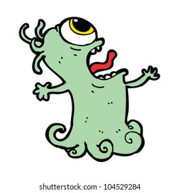 crazy alien monster cartoon