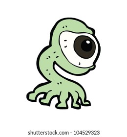 desenhos animados de monstro alienígena louco