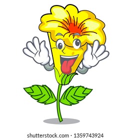Crazy allamanda flower isolated in the mascot