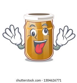 Crazy almond butter isolated in the mascot