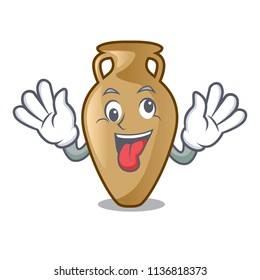 Crazy amphora mascot cartoon style