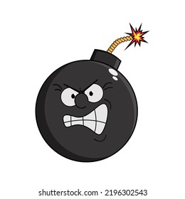 Crazy Angry Bomb Cartoon Character Stock Stock Vector (Royalty Free ...