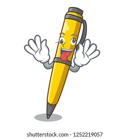 Crazy antique ink pen shape on cartoon