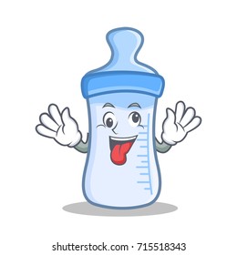 Crazy baby bottle character cartoon