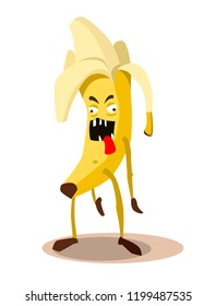 Crazy banana character