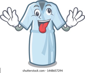 Crazy bathrobe isolated with in the cartoon