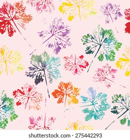 crazy beautiful imprint watercolor pattern of leaves. handmade painted. beautiful seamless texture background imprint.