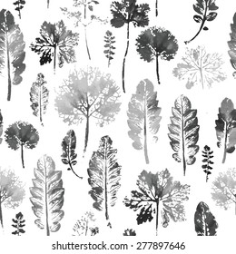 crazy beautiful imprint watercolor pattern of leaves. handmade painted. beautiful seamless texture background imprint.
