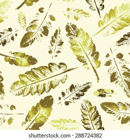 crazy beautiful imprint watercolor pattern of leaves. handmade painted. beautiful seamless texture background imprint.