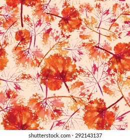 crazy beautiful imprint watercolor pattern of leaves. handmade painted. beautiful seamless texture background imprint.